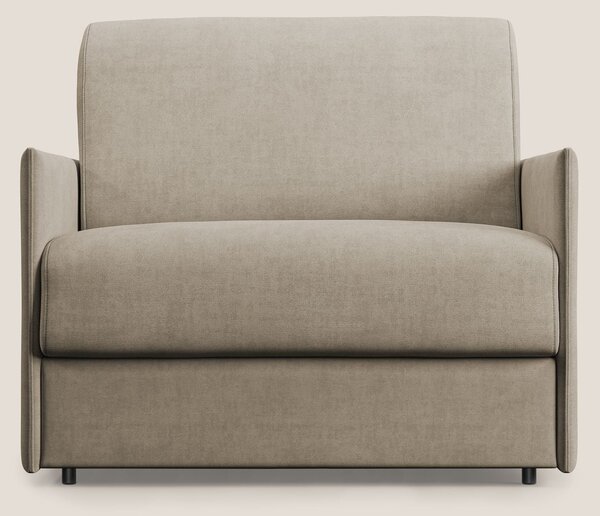 Evans poltrona letto in morbido tessuto impermeabile T02 beige