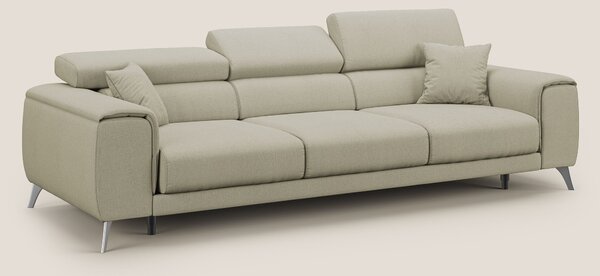 Fusion divano con 3 sedute allungabili in tessuto smacchiabile T05 pan