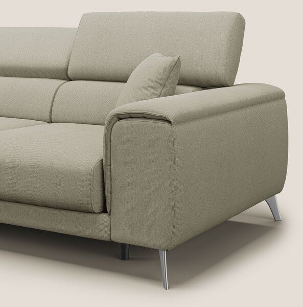 Fusion divano con 3 sedute allungabili in tessuto smacchiabile T05 pan