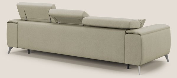 Fusion divano con 3 sedute allungabili in tessuto smacchiabile T05 pan