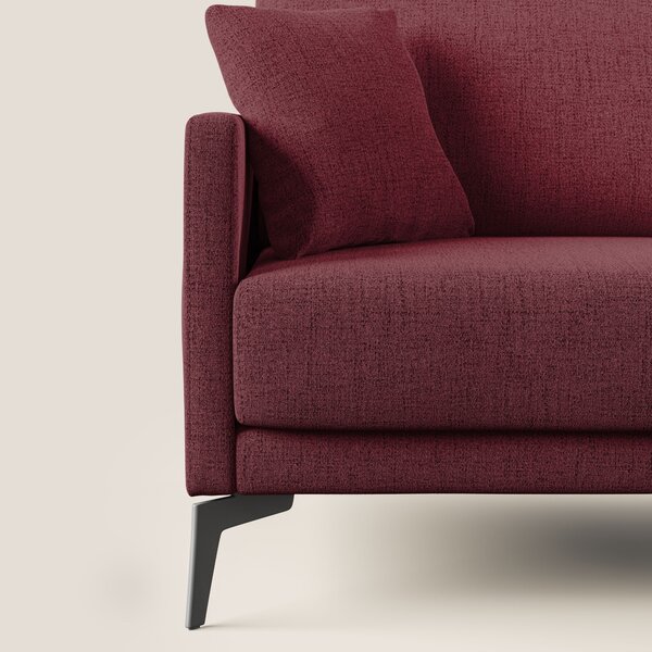 Saturno divano moderno in tessuto morbido impermeabile T03 rosso