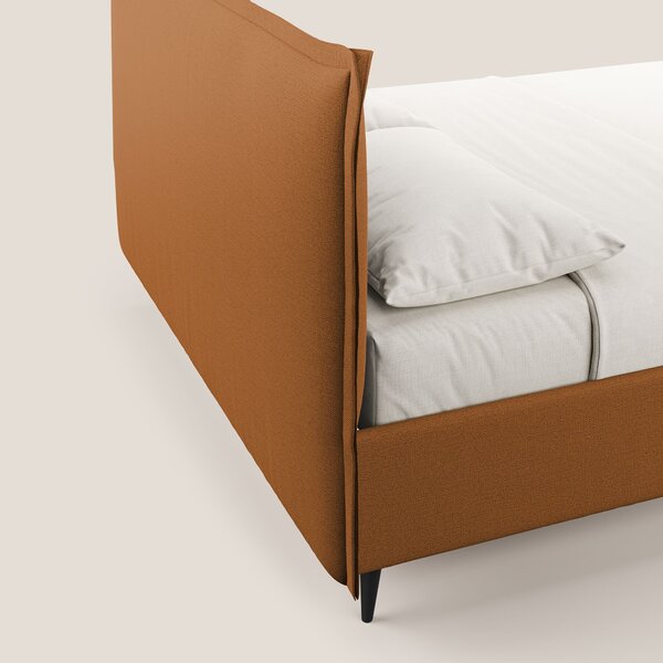 Hans letto contenitore imbottito minimal in tessuto simil cotone imper