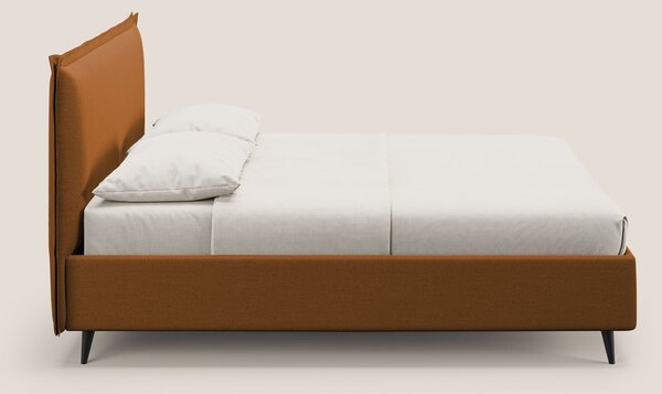 Hans letto contenitore imbottito minimal in tessuto simil cotone imper