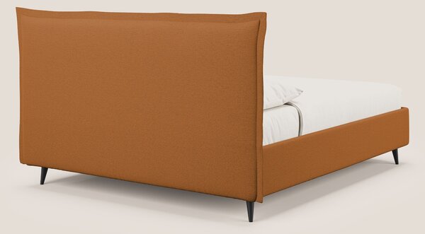 Hans letto contenitore imbottito minimal in tessuto simil cotone imper