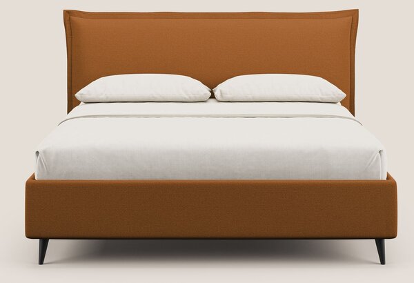 Hans letto contenitore imbottito minimal in tessuto simil cotone imper