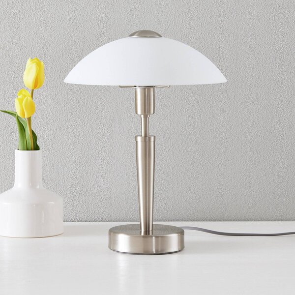 EGLO Lampada da comodino Solo 1, dimmerabile, Soggiorno / Sala da pranzo, Metallo, Moderno, Lampada da tavolo