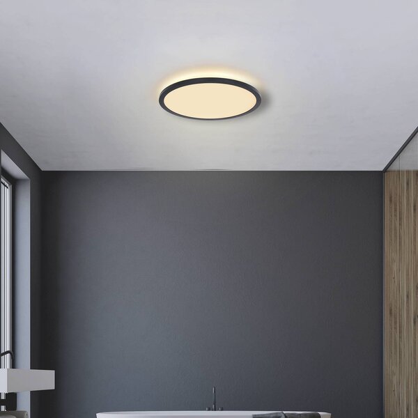 Globo Plafoniera a LED Sapana, dimmerabile, Nero, Soggiorno / Sala da pranzo, Plastica, Plafoniera LED
