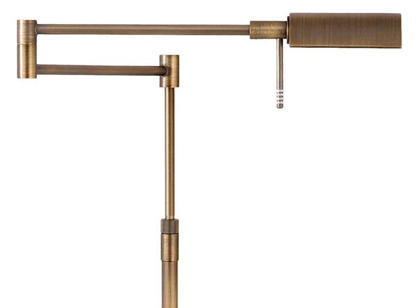 HighLight Lampada da terra a LED New Bari, dimmerabile, Bronzo / Ottone antico, Soggiorno / Sala da pranzo, Metallo, Moderno, Lampada LED da terra