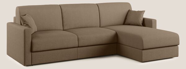 Chris Divano letto angolare con penisola in microfibra smacchiabile T1