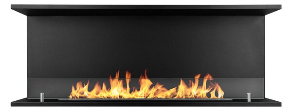 Camino a Bioetanolo da Incasso ad angolo 120x24,5x50 cm Trevi 120 Nero