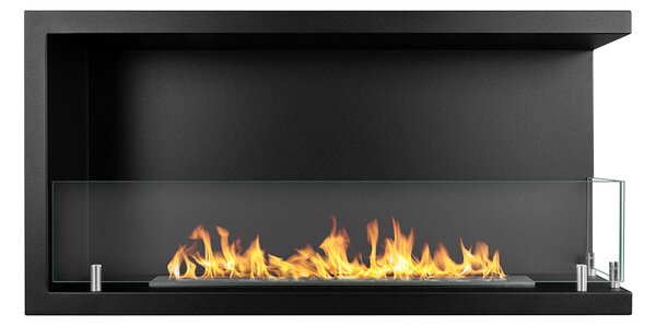 Camino a Bioetanolo da Incasso ad angolo 90x22,4x45 cm Sutri 90 DX Nero