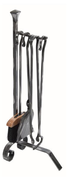 Set Camino 4 Pezzi con Chiodo decorativo Forgiato a mano in Ferro Molato