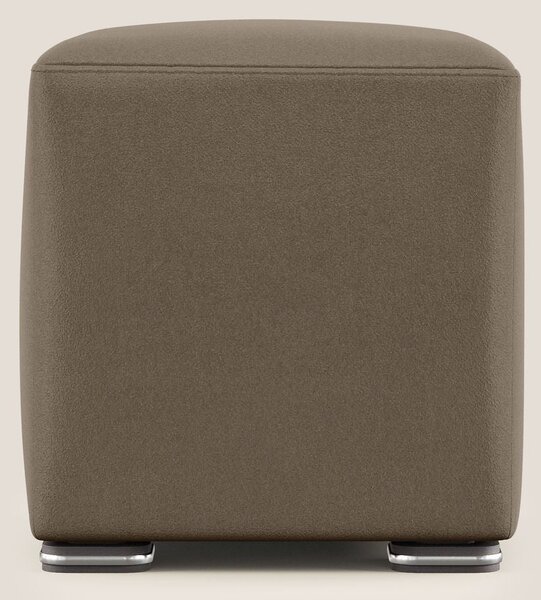 Cube pouf in microfibra smacchiabile T11 marrone