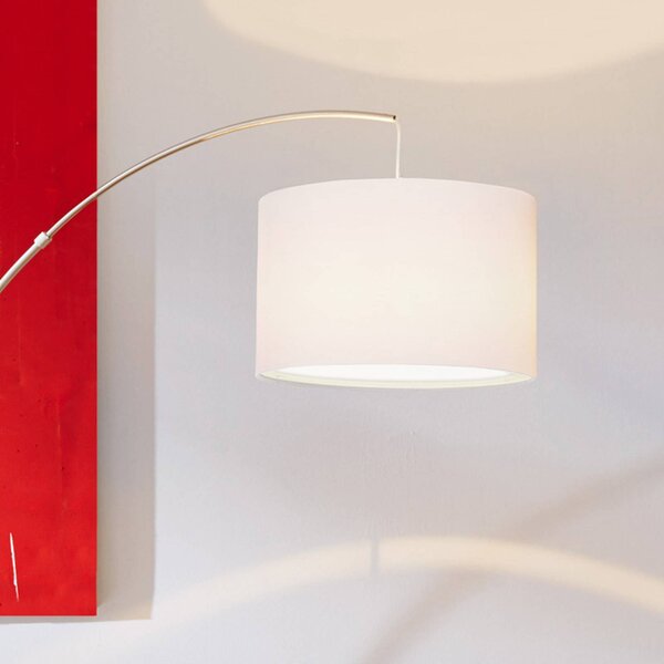 Brilliant Lampada ad arco CLARIE, Alluminio / Grigio / Zincato, Soggiorno / Sala da pranzo, Metallo, Moderno, Lampada da terra