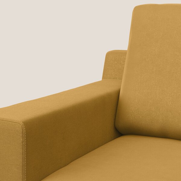 Prestige poltroncina moderna in microfibra smacchiabile T11 giallo