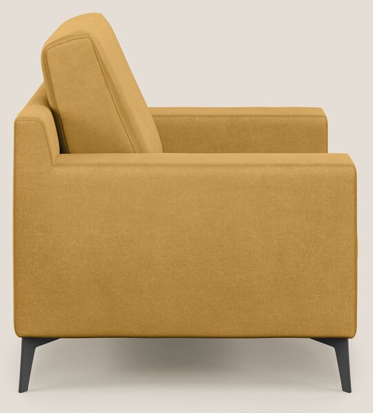 Prestige poltroncina moderna in microfibra smacchiabile T11 giallo