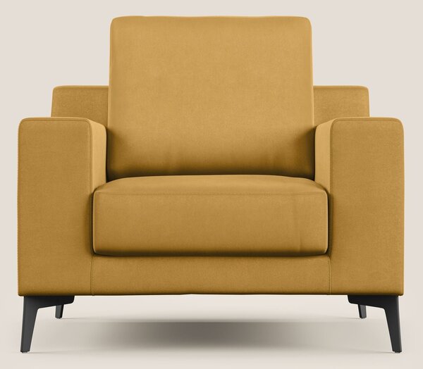 Prestige poltroncina moderna in microfibra smacchiabile T11 giallo