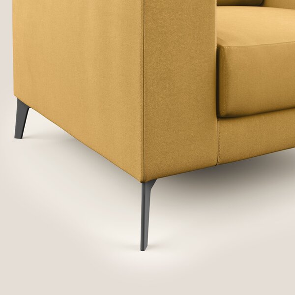 Prestige poltroncina moderna in microfibra smacchiabile T11 giallo