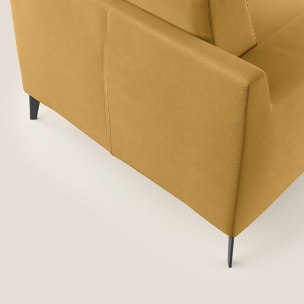 Prestige poltroncina moderna in microfibra smacchiabile T11 giallo