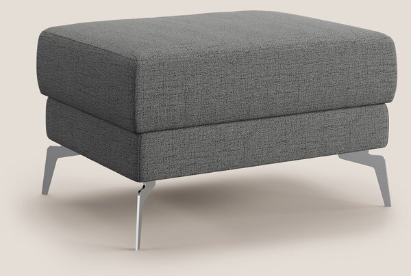 Star Pouf con piedini alti in tessuto impermeabile fiammato T03 grigio