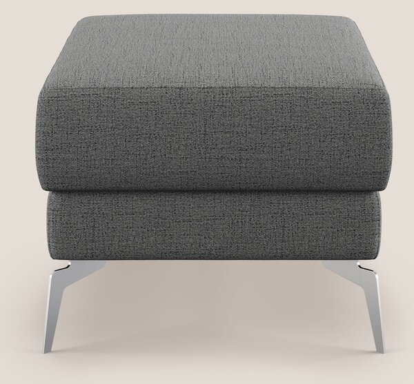 Star Pouf con piedini alti in tessuto impermeabile fiammato T03 grigio