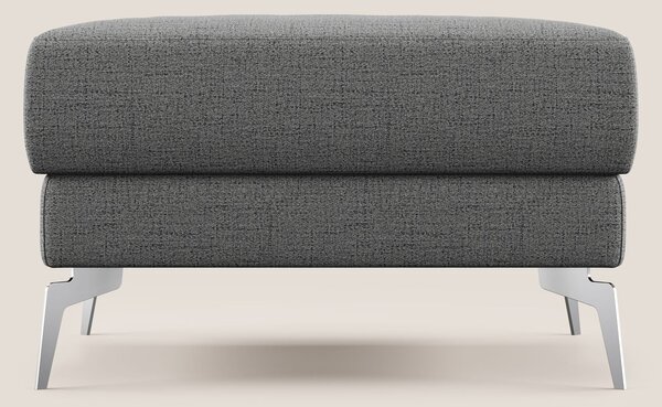 Star Pouf con piedini alti in tessuto impermeabile fiammato T03 grigio