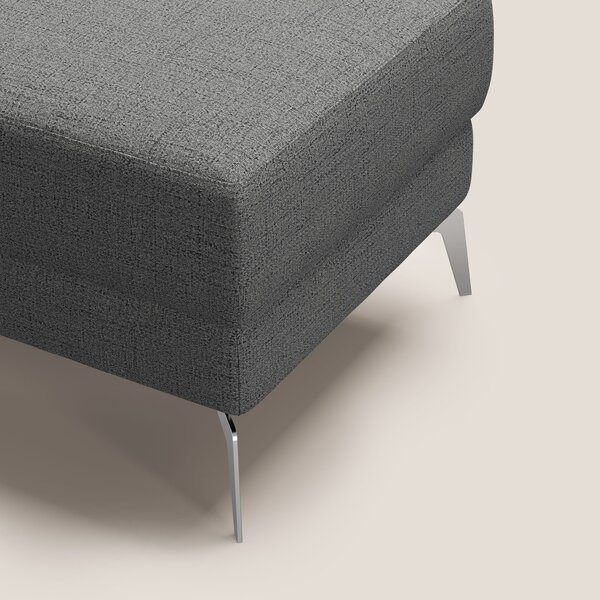 Star Pouf con piedini alti in tessuto impermeabile fiammato T03 grigio