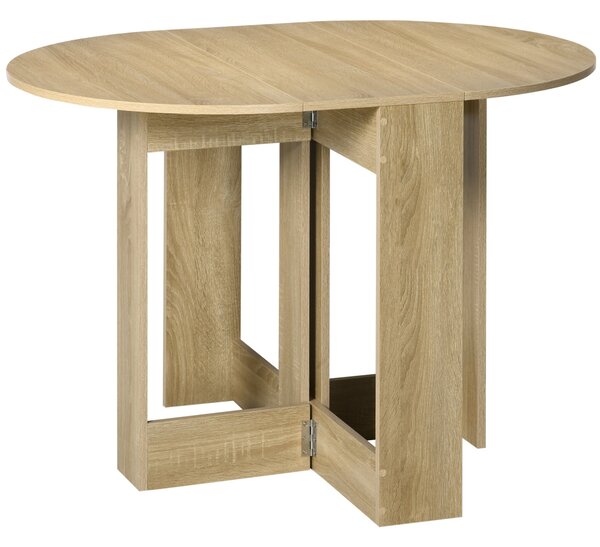 Tavolo Pieghevole Salvaspazio 104x76x73,7 cm 2 Ribalte Rovere