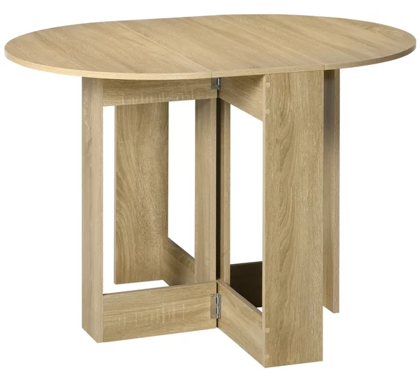 Tavolo Pieghevole Salvaspazio 104x76x73,7 cm 2 Ribalte Rovere