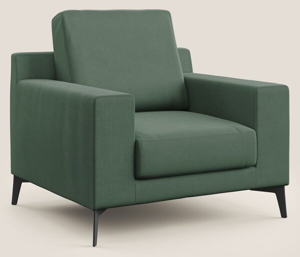Prestige poltroncina moderna in microfibra smacchiabile T11 verde