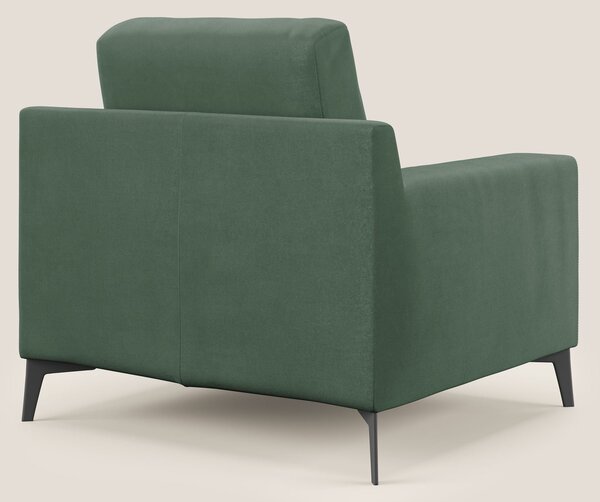 Prestige poltroncina moderna in microfibra smacchiabile T11 verde