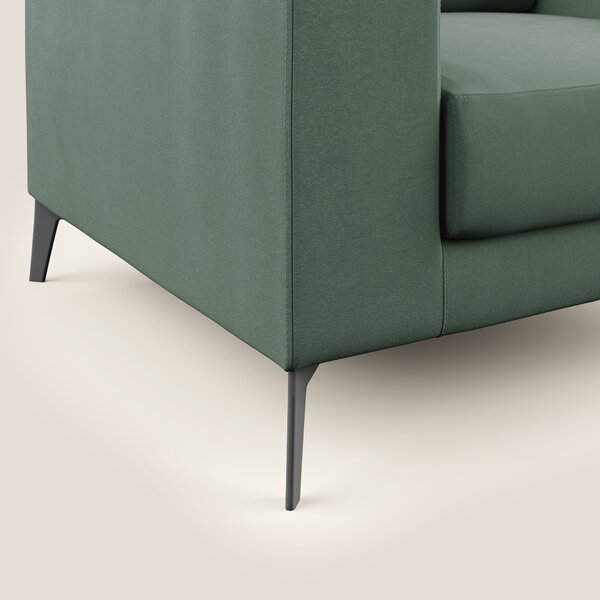 Prestige poltroncina moderna in microfibra smacchiabile T11 verde