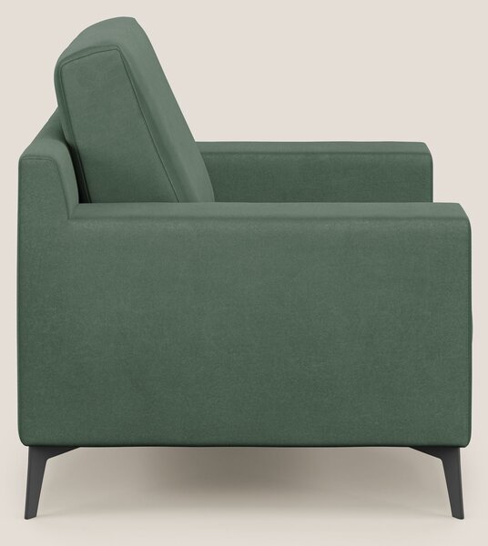 Prestige poltroncina moderna in microfibra smacchiabile T11 verde