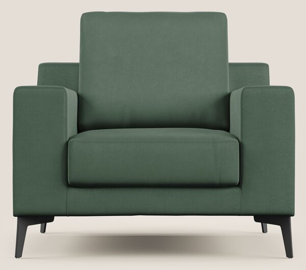 Prestige poltroncina moderna in microfibra smacchiabile T11 verde