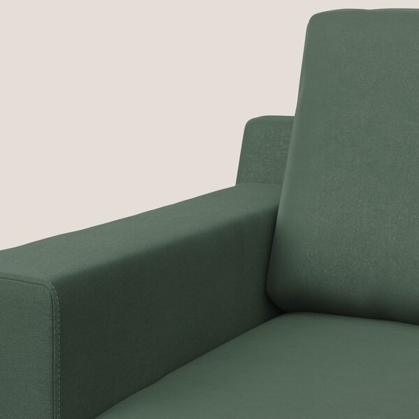 Prestige poltroncina moderna in microfibra smacchiabile T11 verde