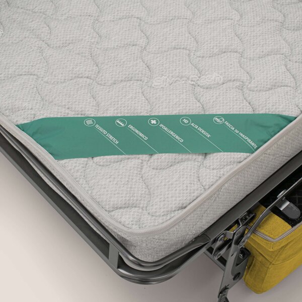 Bjorn divano letto sfoderabile con materasso H18 cm e poggiatesta recl