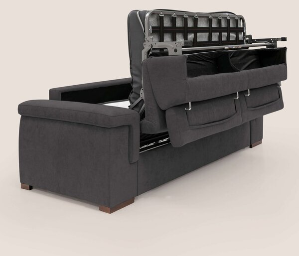 Giunone divano letto con materasso alto 18 cm e poggiatesta reclinabil