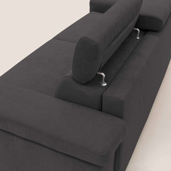 Giunone divano letto con materasso alto 18 cm e poggiatesta reclinabil