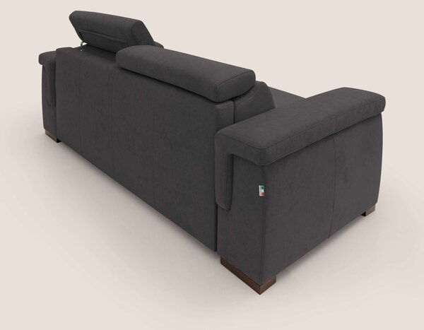 Giunone divano letto con materasso alto 18 cm e poggiatesta reclinabil
