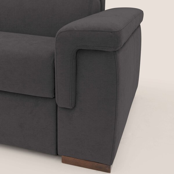 Giunone divano letto con materasso alto 18 cm e poggiatesta reclinabil