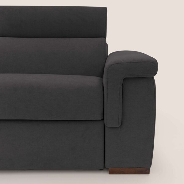 Giunone divano letto con materasso alto 18 cm e poggiatesta reclinabil