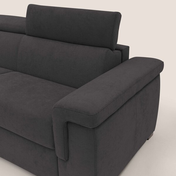 Giunone divano letto con materasso alto 18 cm e poggiatesta reclinabil