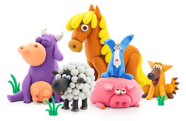 Set Pasta Modellabile Plastilina per Bambini 15 Barattoli 2 Stumenti Animali