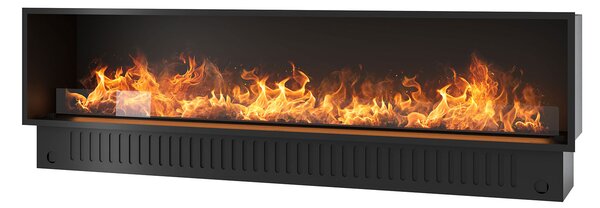 Camino a Vapore Elettrico da Incasso 220x45(64,8)x40 cm Invapo con LED RGB Nero