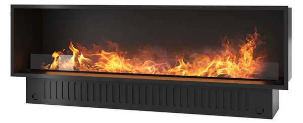 Camino a Vapore Elettrico da Incasso 180x45(64,8)x40 cm Invapo con LED RGB Nero