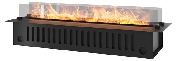 Camino a Vapore Elettrico da Incasso 120x48,5x33 cm Invapo con LED RGB Nero