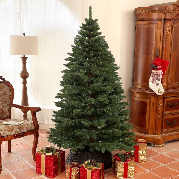 Albero di Natale Artificiale 180 cm 1050 Rami Apertura a Cerniera Verde
