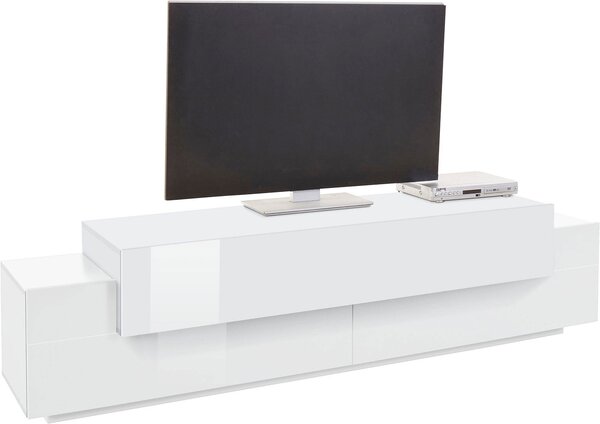Mobile Tv 3 Ante a Ribalta 200x45x51,5 cm Coro Bianco Lucido/Bianco