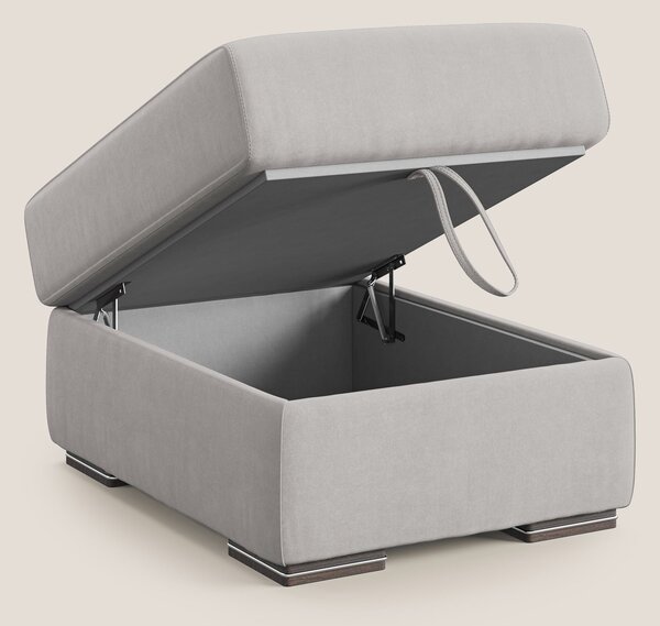 Sun pouf apribile contenitore in microfibra smacchiabile T11 grigio ch