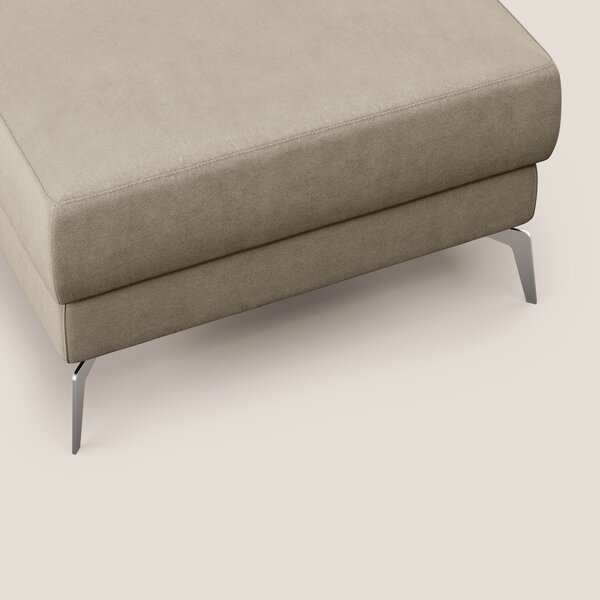Star Pouf con piedini alti in microfibra impermeabile T11 tortora
